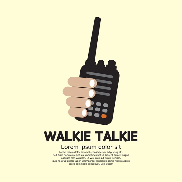Walkie Talkie in der Hand Vektor Illustration — Stockvektor