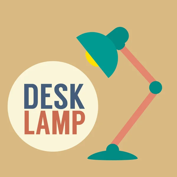 Modern Design Desk Lamp Vector Illustration — Stock Vector