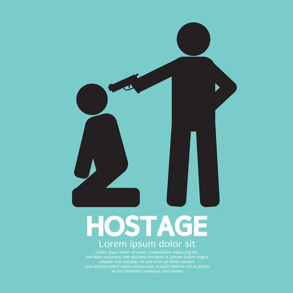 Hostage Graphic Sign Vector Illustration — Stock Vector