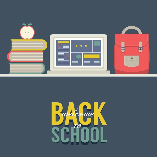 Back to School Concept Vector Illustration — Stock Vector