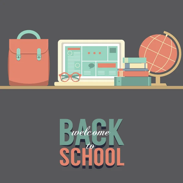 Back to School Concept Vector Illustration — Stock Vector