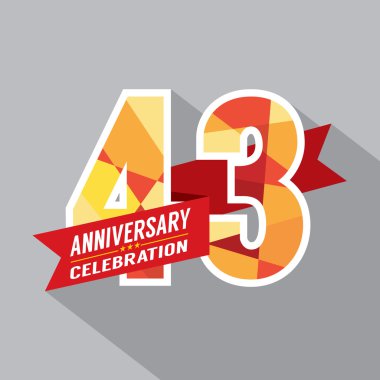 43 yıl yıldönümü kutlama tasarım