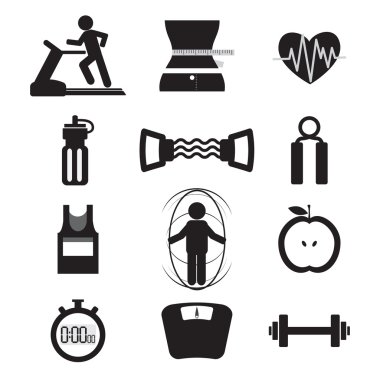 vektör çizim Fitness Icon set