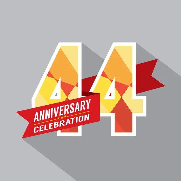 44esimo anniversario Celebrazione Design — Vettoriale Stock