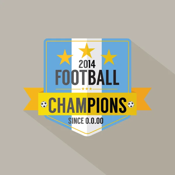 足球或橄榄球冠军徽章 — 图库矢量图片