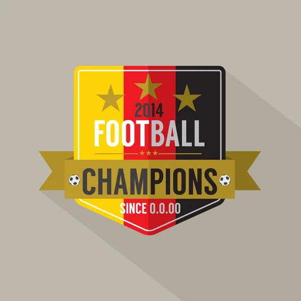 Soccer or Football Champions Badge — Stock Vector