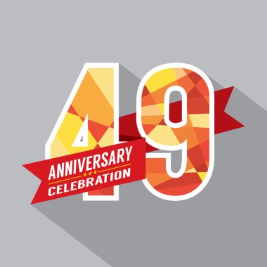 49 yıl yıldönümü kutlama tasarım
