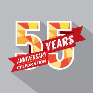 55 yıl yıldönümü kutlama tasarım