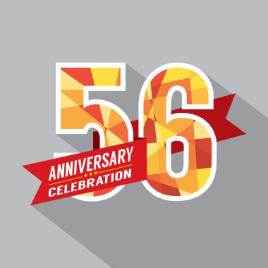 56 yıl yıldönümü kutlama tasarım