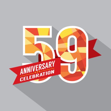 59 yıl yıldönümü kutlama tasarım