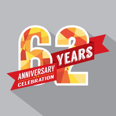 62 yıl yıldönümü kutlama tasarım