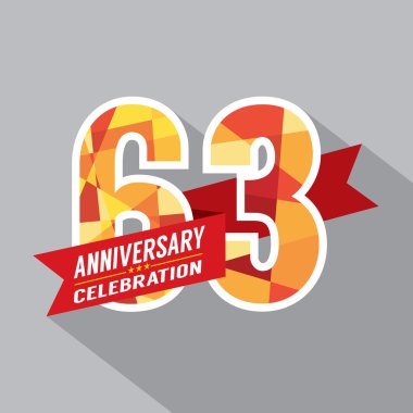 63 yıl yıldönümü kutlama tasarım