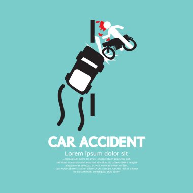 Araba Kazası Vektör İllüstrasyonu