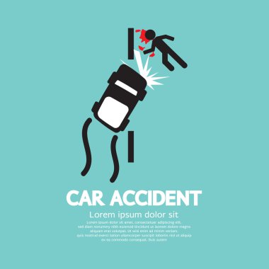 Araba Kazası Vektör İllüstrasyonu