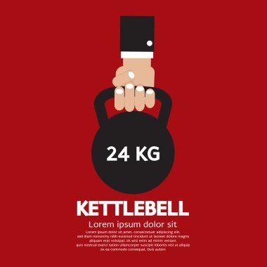 kettlebell fitness egzersiz işareti vektör çizim