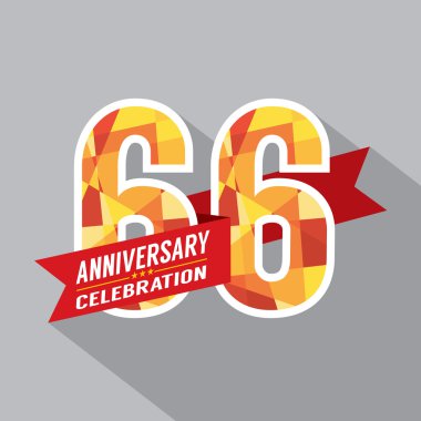 66 yıl yıldönümü kutlama tasarım