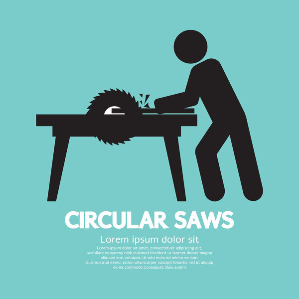 Circular Saws Graphic Vector Illustration