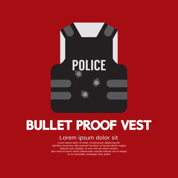 Bullet Proof Vest Vector Illustration — Stock Vector