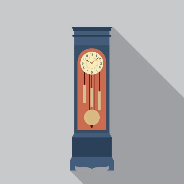 Abuelo Péndulo Reloj Vector Ilustración — Vector de stock