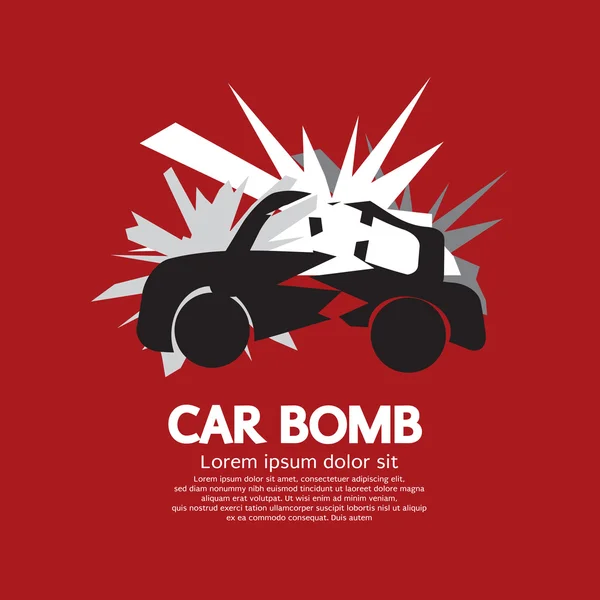 Car Bomb Graphic Vector Illustration — Stock Vector