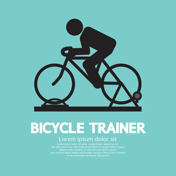 Entrenador de Bicicletas Signo Gráfico Vector Ilustración — Archivo Imágenes Vectoriales