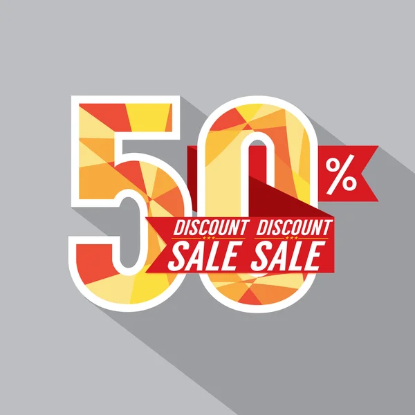 50 procent korting vector illustratie — Stockvector