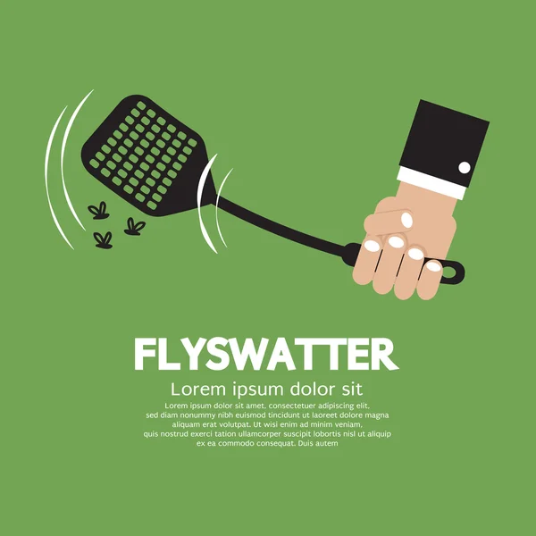 Flyswatter en la mano Vector Ilustración — Archivo Imágenes Vectoriales