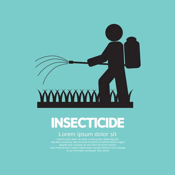 Human Spraying Insecticide Vector Illustration — Stock Vector