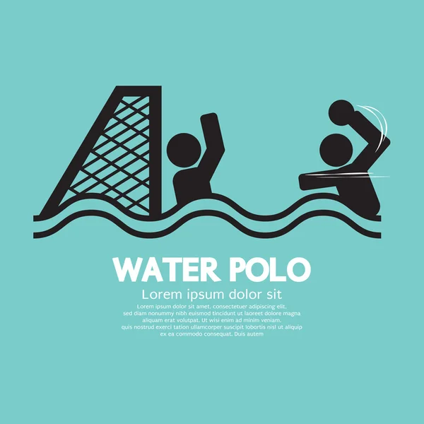 Vodní pólo sport znamení vektorové ilustrace — Stockový vektor
