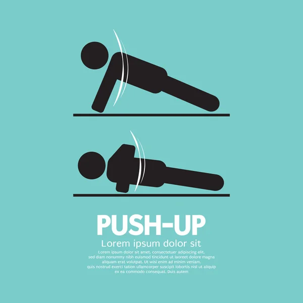 Push-up sport teken vectorillustratie — Stockvector