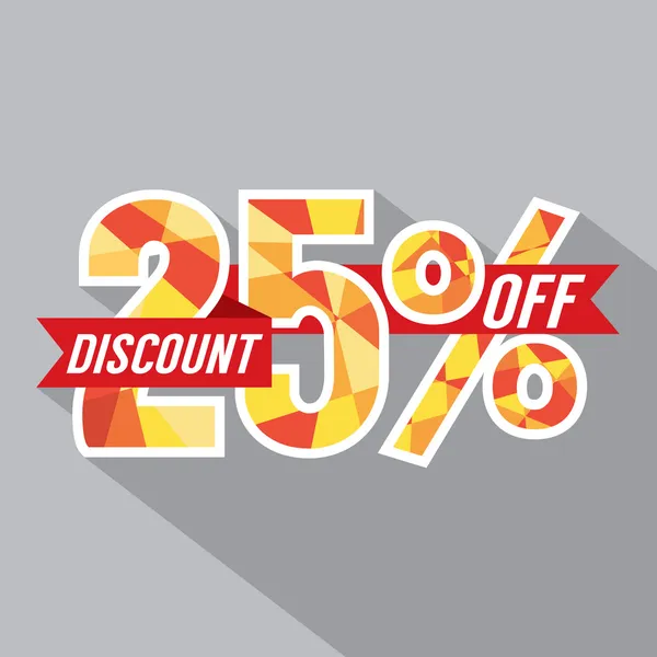 Discount 25 Percent Off Vector Illustration — Stock Vector