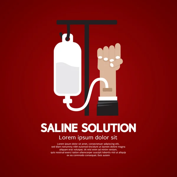 Saline Solution Medical Concept Vector Illustration — Stock Vector