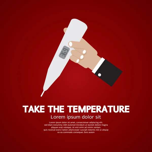 Ta temperaturen vektor illustration — Stock vektor
