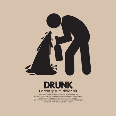 Drunk Person Graphic Symbol Vector Illustration clipart