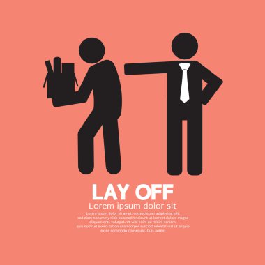 Lay Off Graphic Vector Illustration clipart
