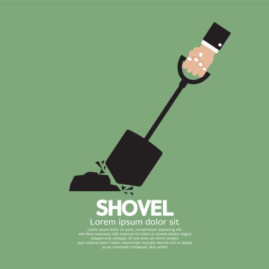 vektör çizim el küreği