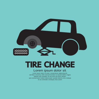 Lastik değiştirmeyi grafik vektör çizim