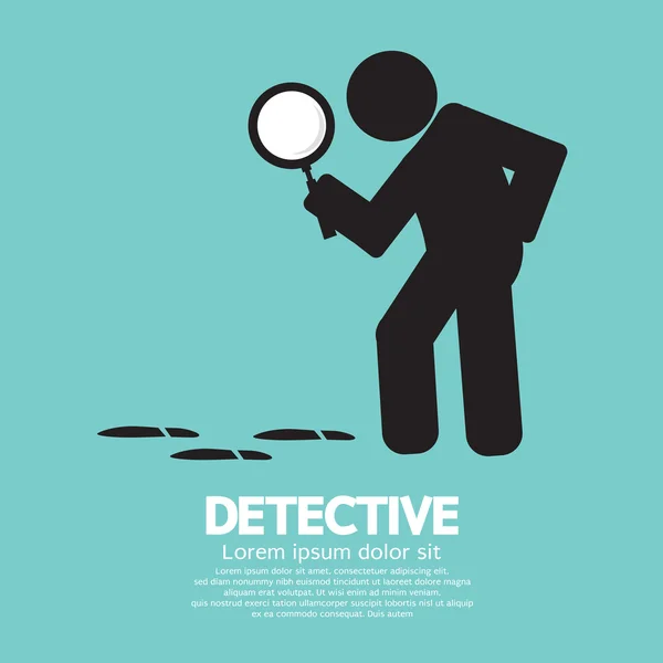 Illustrazione grafica vettoriale del simbolo del detective — Vettoriale Stock