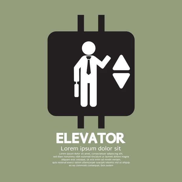 Asansör grafik sembolünü vektör çizim — Stok Vektör