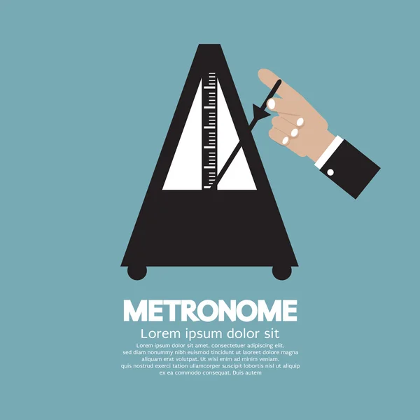 Metronóm zene gyakorló vektoros illusztráció — Stock Vector