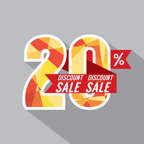 Discount 20 Percent Off Vector Illustration — Stock Vector