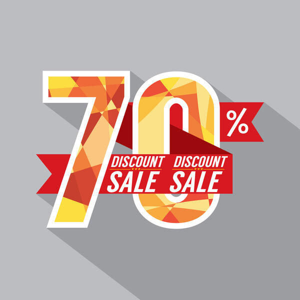 Discount 70 Percent Off Vector Illustration