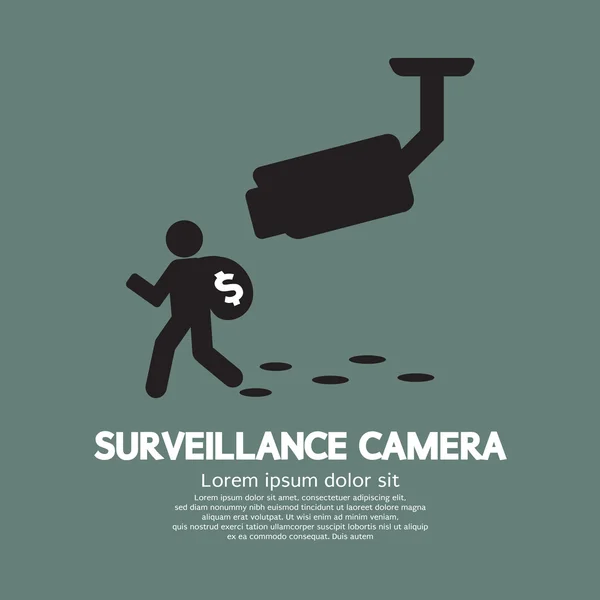 Surveillance camera grafische vectorillustratie — Stockvector