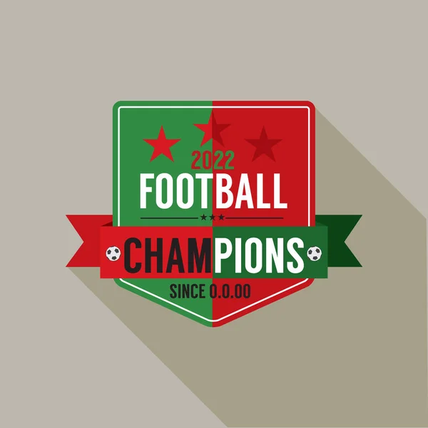2023 Soccer Football Champions Badge Vector Illustration — Vetor de Stock