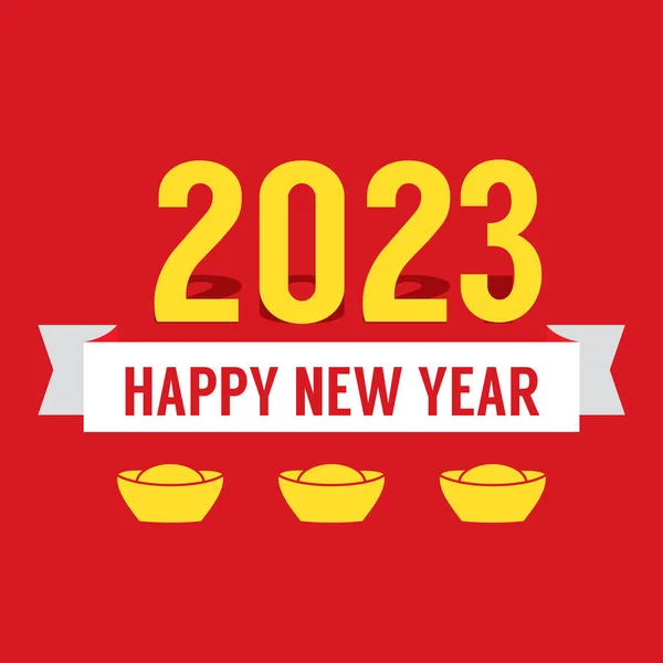 2023 Chinese New Year Card Vector Illustration — Stockvektor