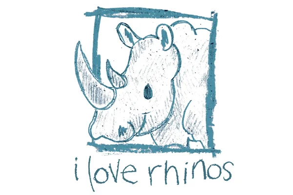 Rinoceronte — Vector de stock