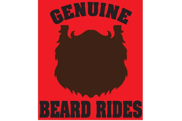 Beard rides — Stock Vector