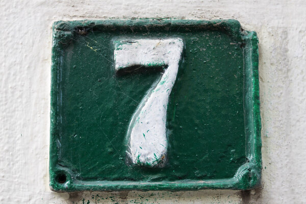 House number on a wall