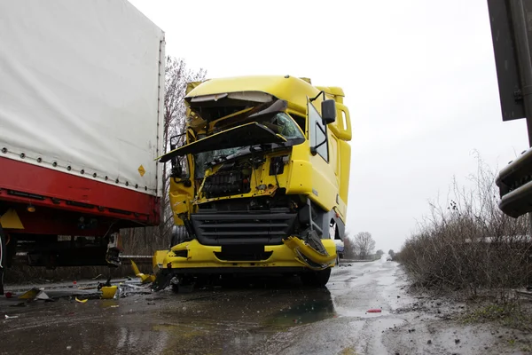 Kamion baleset — Stock Fotó