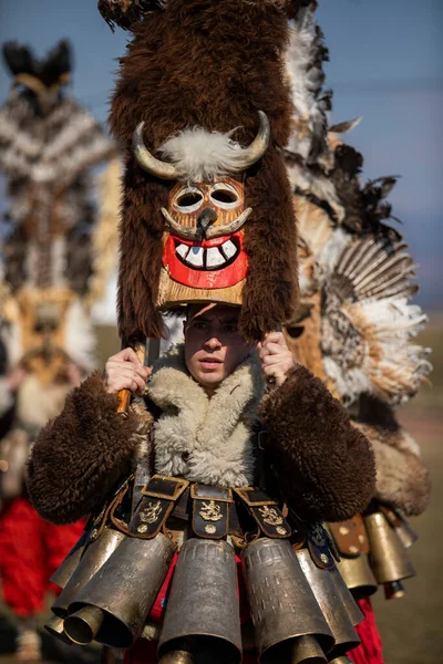 Elin Pelin Bulgaria February 2022 Masquerade Festival Elin Pelin Bulgaria — Stock Photo, Image